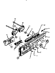 Rear Control Panel Assembly Diagram and Parts List for CT227  Thermador Wall Oven