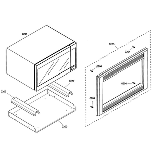 Microwave Framing Diagram and Parts List for HBL5750UC 01 Bosch Microwave