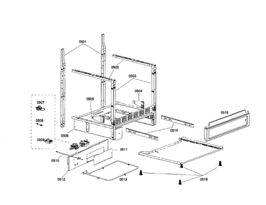 Base Diagram and Parts List for HGS445UC 01 Bosch Range