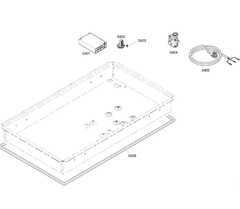 Cabinet Diagram and Parts List for SGS365FS 01 Thermador Cooktop