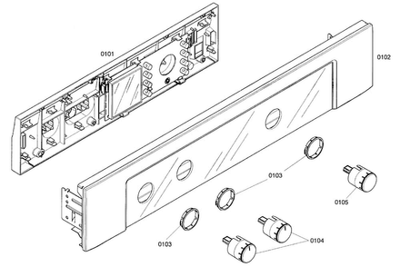 Control Panel Diagram and Parts List for HBN3520UC 03 Bosch Wall Oven