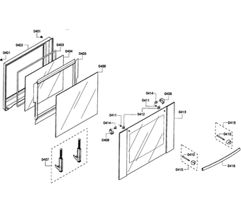 Door Upper Diagram and Parts List for HBL3550UC 08 Bosch Wall Oven