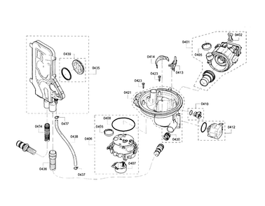 Pump Diagram and Parts List for SHE53T55UC 02 Bosch Dishwasher