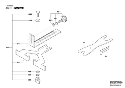 Diagram 2 Diagram and Parts List for 3603JD5000  Bosch Router