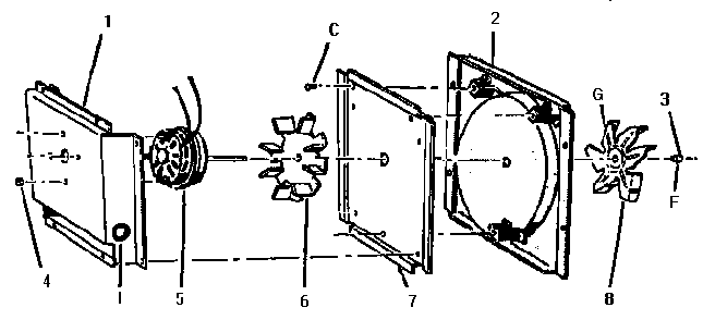Convectio N Blower Assembly Diagram and Parts List for CMT127  Thermador Microwave