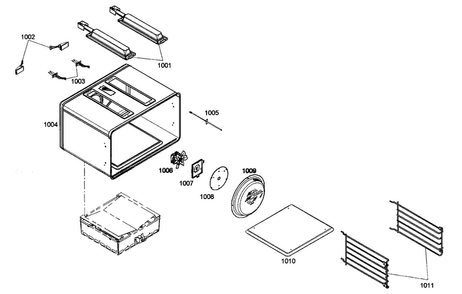 Large Oven 1 Diagram and Parts List for PRG484ECG04  Thermador Range