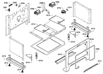Frame Assy Diagram and Parts List for PRD366EPG-01  Thermador Range