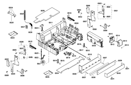 Base Diagram and Parts List for DWHD94EP 46 Thermador Dishwasher
