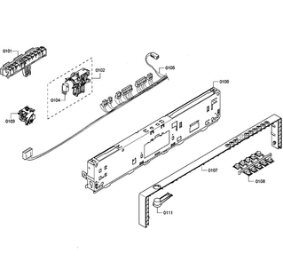Control Panel Diagram and Parts List for SHX68R52UC 67 Bosch Dishwasher