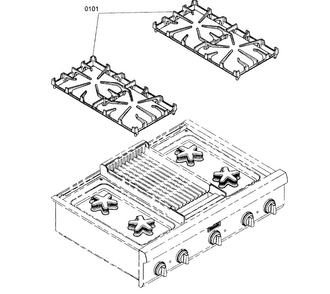 Accessories Diagram and Parts List for PCG364EL01  Thermador Cooktop