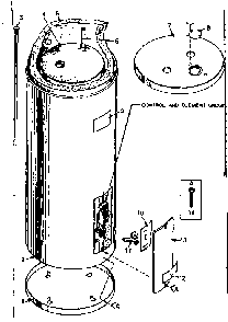 Non-functional Replacement Parts Diagram and Parts List for 15332530  Kenmore Water Heater