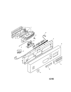 Fascia Panel Diagram and Parts List for SHU5316UC 11 Bosch Dishwasher