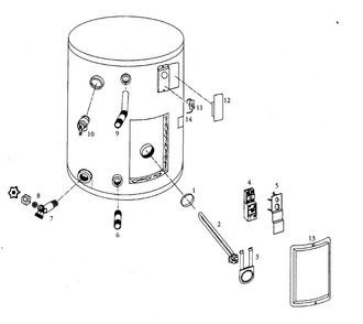 Water Heater Diagram and Parts List for 153316630  Kenmore Water Heater
