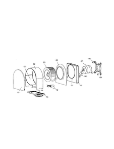 Blower/motor Diagram and Parts List for UCV36AW-01  Thermador Range Hood