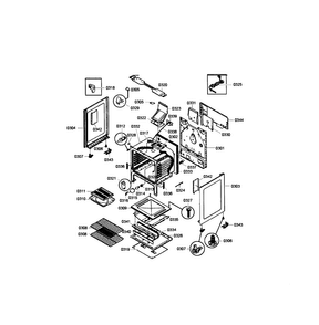 Frame & Cavity Diagram and Parts List for HGS3053UC 06 Bosch Range