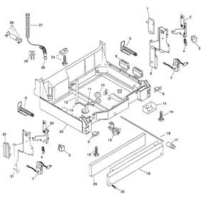 Base Diagram and Parts List for SHU9952UC 12 Bosch Dishwasher