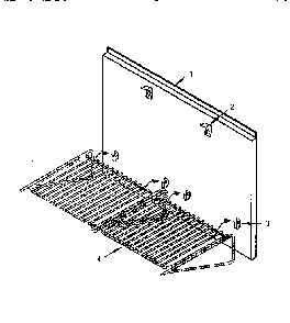 Keep Hot Shelf Accessory Diagram and Parts List for H42HQS  Thermador Range Hood