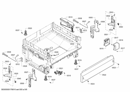 Diagram 5 Diagram and Parts List for SHX2ARL5UC-15  Bosch Dishwasher