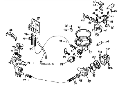 Pump Assy Diagram and Parts List for SHU6805UC 14 Bosch Dishwasher