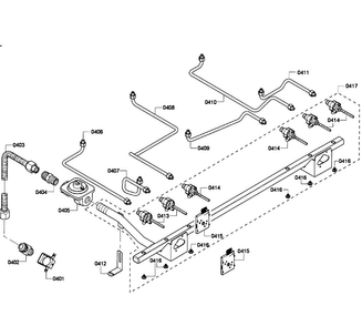 Manifold Asy Diagram and Parts List for PRD366GHU 02 Thermador Range
