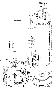 Replacement Parts Diagram and Parts List for 153337360  Kenmore Water Heater