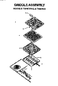 Section 2 Diagram and Parts List for TMHCV36GW  Thermador Cooktop