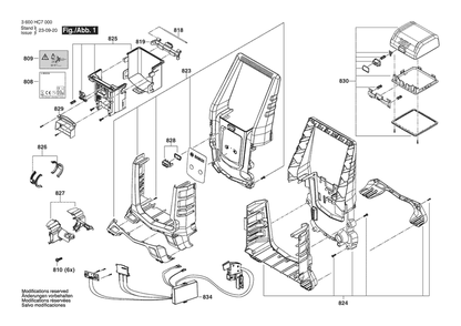 Section 1 Diagram and Parts List for 3600HC7000  Bosch Miscellaneous