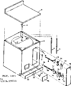 Replacement Parts Diagram and Parts List for 153315741  Kenmore Water Heater