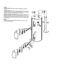 Water Heater Diagram and Parts List for 153326364  Kenmore Water Heater