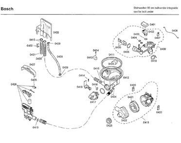 Pump Diagram and Parts List for SHX33A02UC 30 Bosch Dishwasher