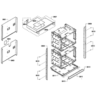 Cabinet Assy Diagram and Parts List for HBL3560UC 05 Bosch Wall Oven