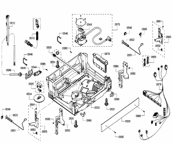 Base Diagram and Parts List for SHXN8U55UC 06 Bosch Dishwasher