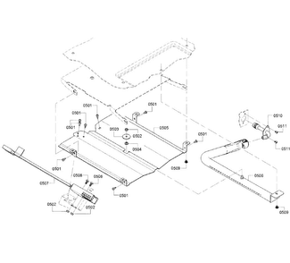Burner-broil Diagram and Parts List for HGI8054UC 03 Bosch Range