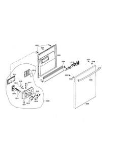 Door Diagram and Parts List for SHX36L05UC 21 Bosch Dishwasher