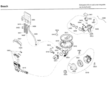 Pump Diagram and Parts List for SHX46A05UC 46 Bosch Dishwasher