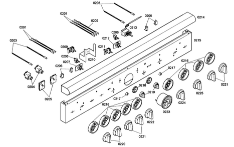 Control Panel Diagram and Parts List for PRG486EDG03  Thermador Range