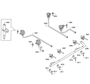 Manifold Diagram and Parts List for HGS7282UC 04 Bosch Range