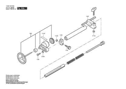 Section 1 Diagram and Parts List for PBHBWINKCONT 1608190006 Bosch Laser Level