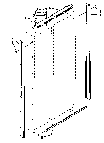 Cabinet Trim Diagram and Parts List for TSS48QBW00  Thermador Refrigerator
