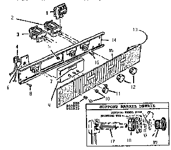Control Panel Diagram and Parts List for CT130  Thermador Wall Oven
