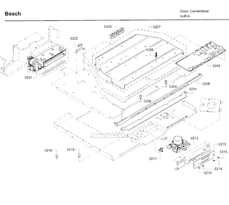 Latch Diagram and Parts List for HBL8751UCC 03 Bosch Microwave Oven Combo
