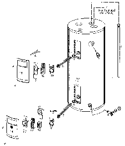 Replacement Parts Diagram and Parts List for 153325350  Kenmore Water Heater