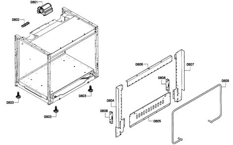 Frame Assy Diagram and Parts List for PRG364GDH 01 Thermador Range