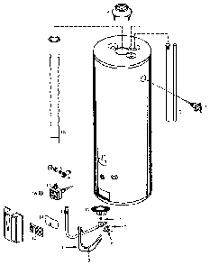 Replacement Parts Diagram and Parts List for 153334361  Kenmore Water Heater