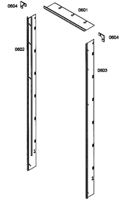 Panels Diagram and Parts List for T18BF70FS-09  Thermador Freezer