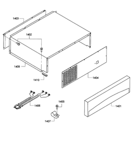 Cabinet 4 Diagram and Parts List for KBUDT4255E 05 Thermador Refrigerator