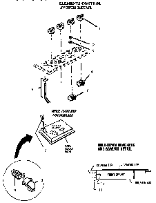 Elements Control Switch Detail Diagram and Parts List for CR30W  Thermador Cooktop