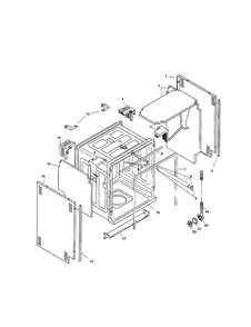 Tank Assembly Diagram and Parts List for SHI6802UC 12 Bosch Dishwasher
