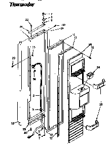 Freezer Door Diagram and Parts List for TSS48DAW-06  Thermador Refrigerator