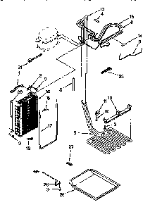 Lower Unit And Tubing Diagram and Parts List for TSS42QBW00  Thermador Refrigerator